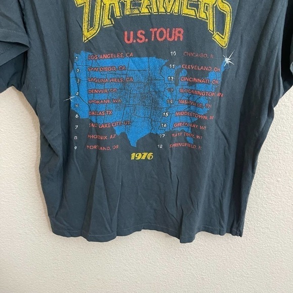 Daydreamer Dreamers American Tour 1976 Reverse Girlfriend Tee Vintage Black M - Picture 9 of 11